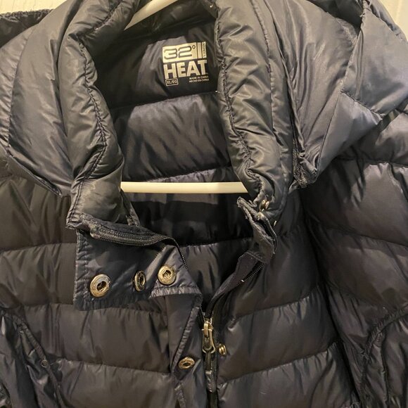 Women's Puffer 32 Degrees Jacket Navy Dark Blue Size XL Great Condition! - Picture 2 of 3